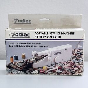 Vintage Zodiac Portable Sewing Machine Handheld Emergency Repairs NEW IN BOX